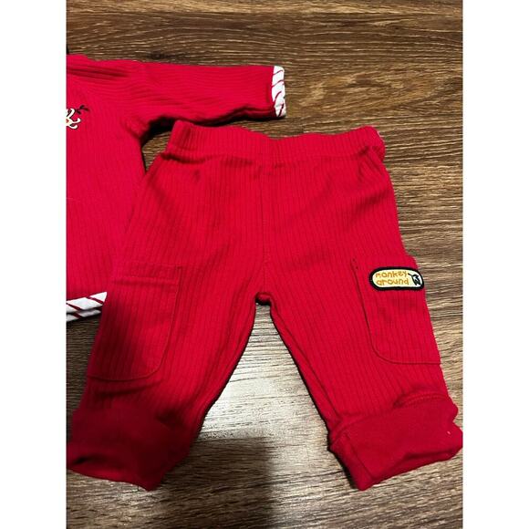 Vintage Baby Connection Red ribbed two piece set - Picture 3 of 7